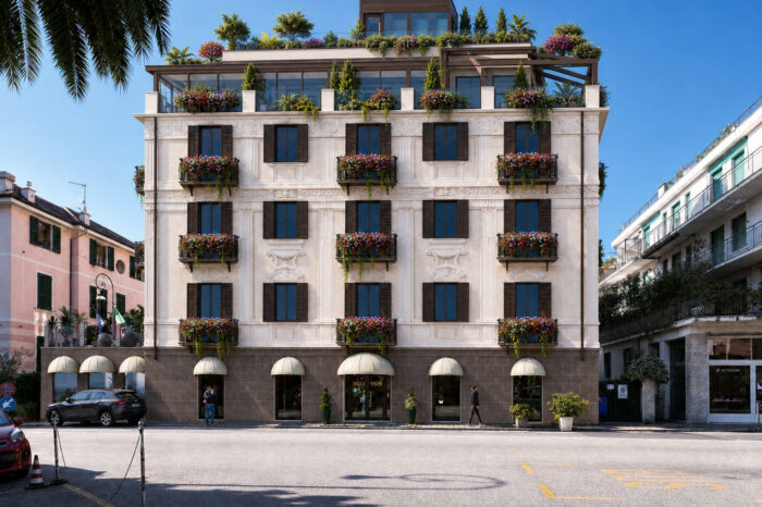Render facciata an hotels - milano business hotels di design a milano - an hotels